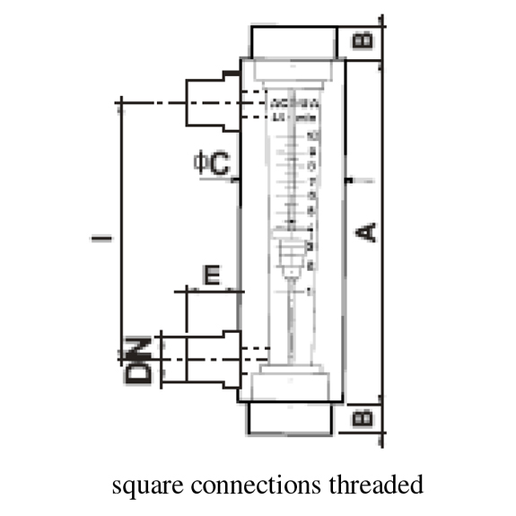 square connections threaded