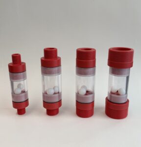 flussimetri in plexiglass